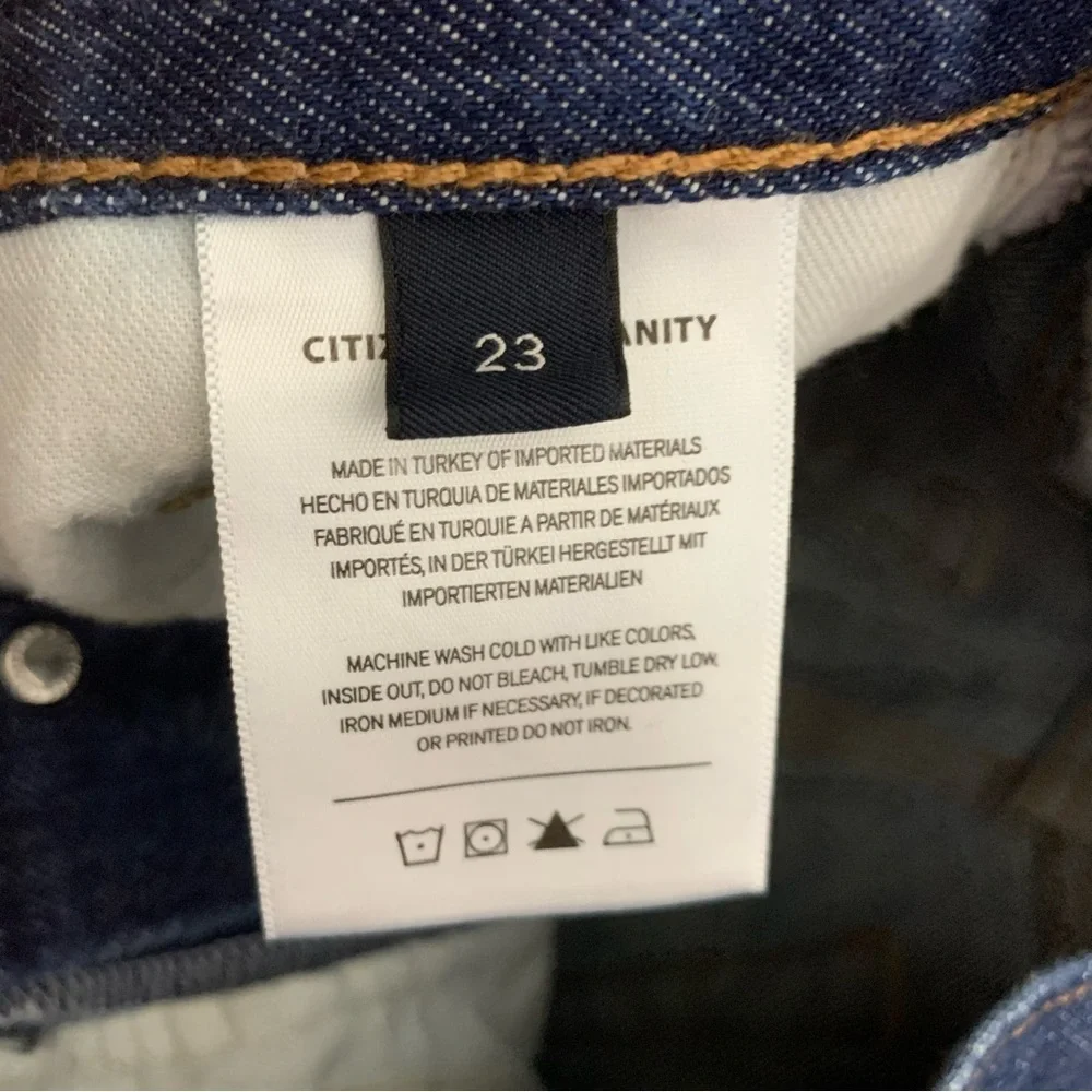 Citizens Of Humanity Womens Blue Beverly Slouch Boot Button Fly Jeans 23 - Picture 10 of 12